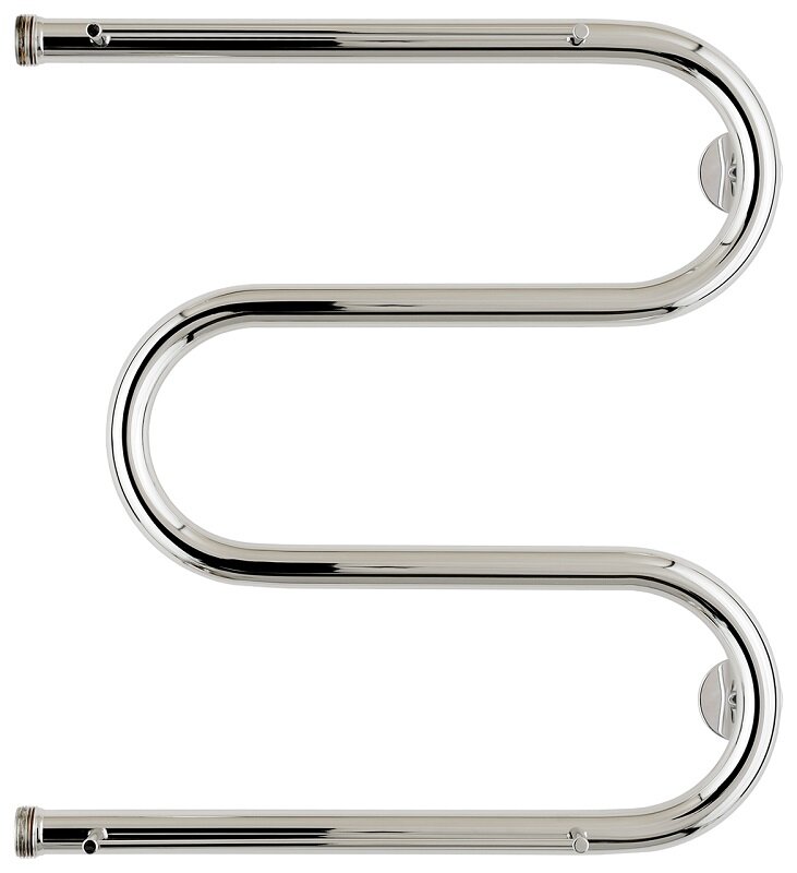 Изображение товара Водяной полотенцесушитель Стилье М-образный 00014-5050 с полочками 50x50 см хром