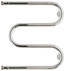 Изображение товара Полотенцесушитель водяной Стилье М-образный 00014-5050, с полочками, 1 дюйм, высота 50 см x ширина 50 см, хром