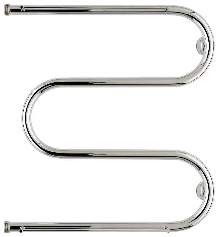 Изображение товара Водяной полотенцесушитель Стилье М-образный 60x60 см из нержавеющей стали с полками Изображение товара Водяной полотенцесушитель Стилье М-образный 60x60 см из нержавеющей стали с полками