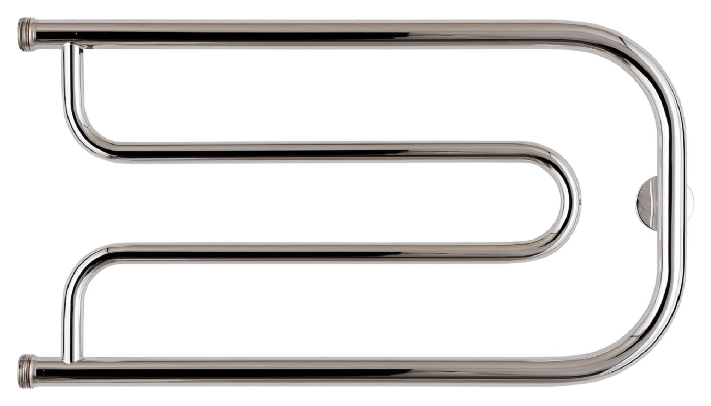 Изображение товара Полотенцесушитель водяной Стилье Дуэт 00010-3265, резьба-cгон 1 дюйм, высота 32 см x ширина 65 см, хром