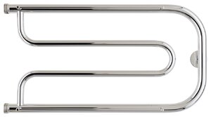 Изображение товара Полотенцесушитель водяной Стилье Дуэт 00015-3265, с полочками, 1 дюйм, высота 32 см x ширина 65 см, хром