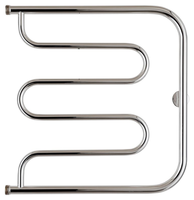 Изображение товара Полотенцесушитель водяной Стилье Тандем 00011-6060, резьба-cгон 1 дюйм, высота 60 см x ширина 60 см, хром