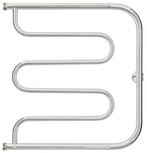 Изображение товара Полотенцесушитель водяной Стилье Тандем 00016-6060, с полочками, 1 дюйм, высота 60 см x ширина 60 см, хром