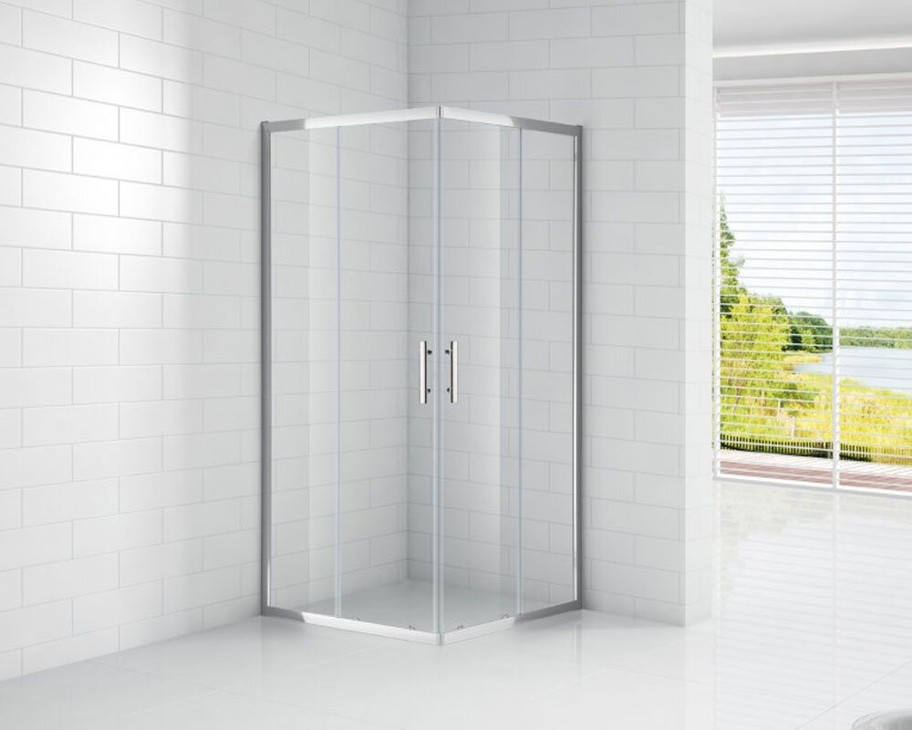 Изображение товара Душевой уголок Cezares ECO-O-A-2-100-C-Cr 100х100х190 см раздвижные двери стекло хром