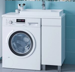 Изображение товара Умывальник над стиральной машиной СаНта Юпитер 90 х 50 см, 900129, правый, ш/гл без кронштейнов