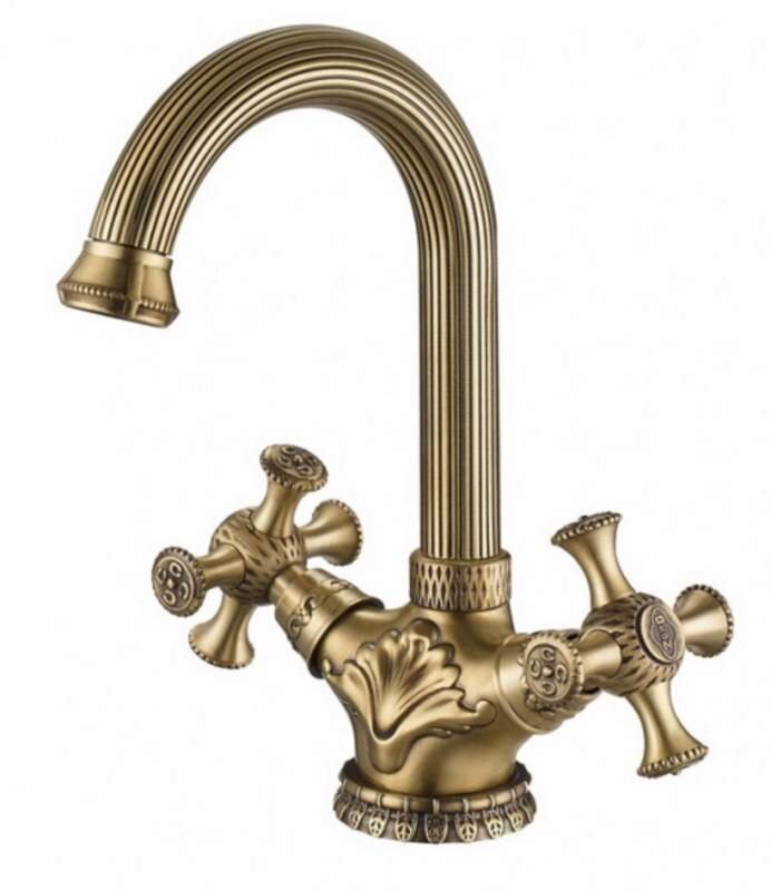 Изображение товара Смеситель Zorg Antic A 6008U-BR для раковины античная бронза винтажный стиль
