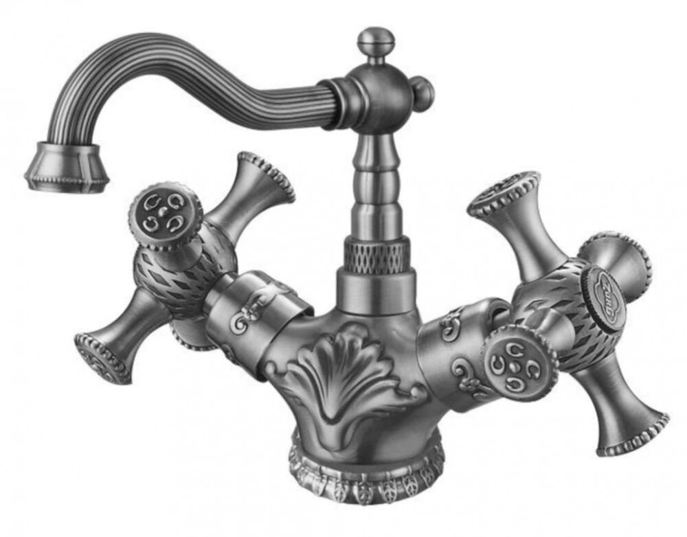 Изображение товара Смеситель Zorg Antic A 7009U-SL для раковины, античное серебро