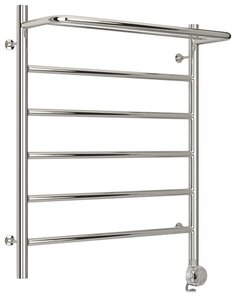 Изображение товара Полотенцесушитель электрический Стилье Формат 20 ТП/ТЛ 00520-6050/00521-6050, с полкой, высота 60 см x ширина 50 см, хром