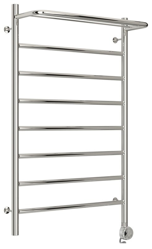 Изображение товара Электрический полотенцесушитель Стилье с полкой, хром, 80х50 см, IP54