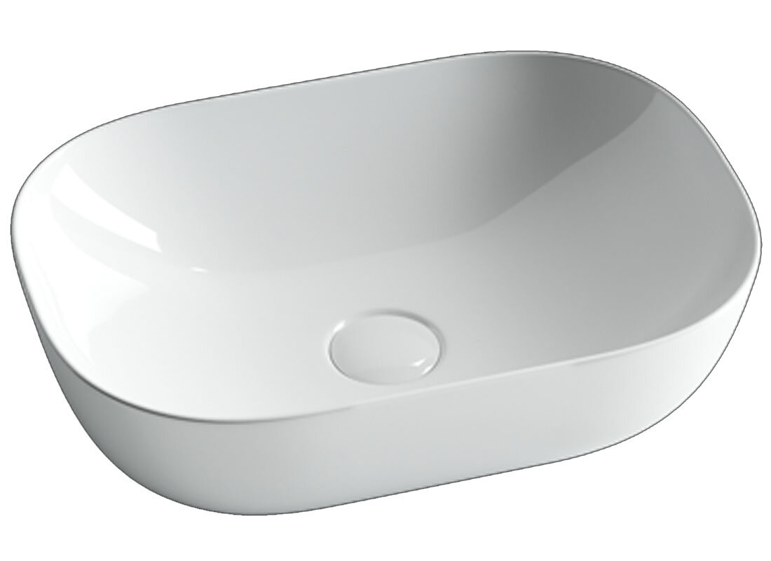Изображение товара Раковина Ceramicanova CN6009, чаша 45,5х32,5х13,5 см, накладная, прямоугольная, сантехфарфор