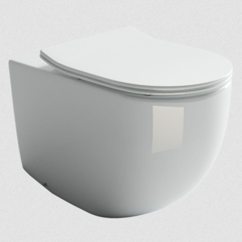 Изображение товара Приставной унитаз Ceramicanova Metropol Rimless CN4004 безободковый, с сиденьем Soft Close, сантехфарфор
