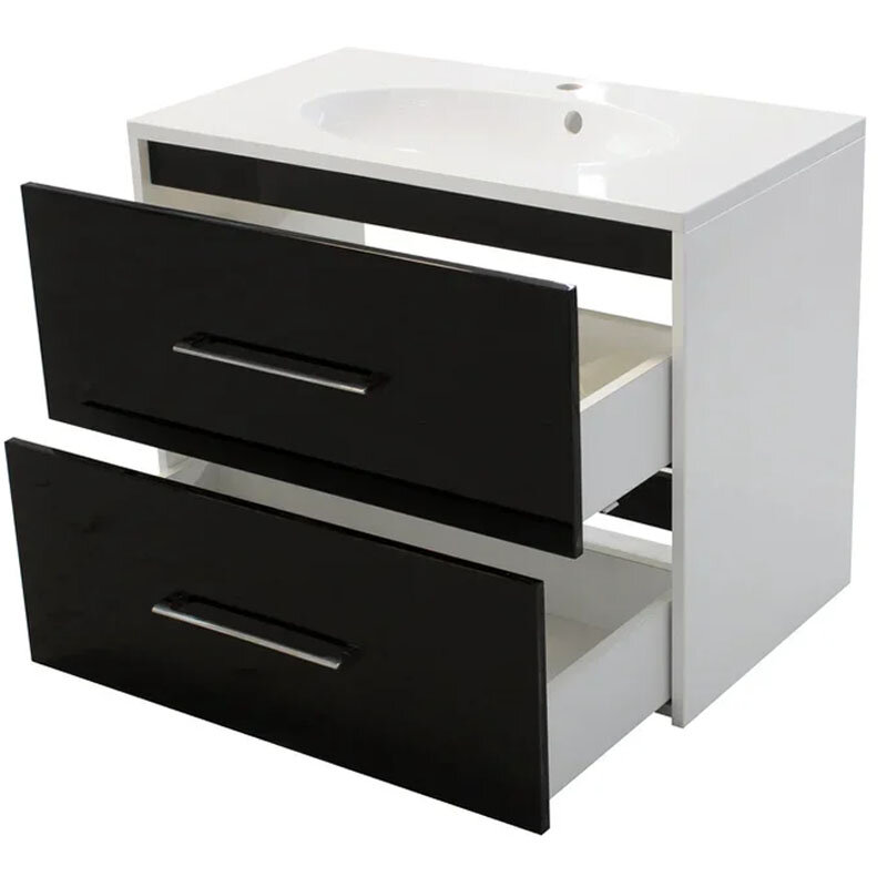 Изображение товара Тумба под раковину Эстет Vegas 90x45 - раковина литьевой мрамор, двухцветное исполнение