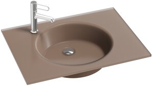 Изображение товара Стеклянная раковина Jacob Delafon Odeon Rive Gauche EB2561-DE3, 70 см, матовая бронза