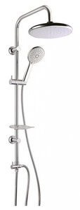 Изображение товара Душевой гарнитур Paini RS white 50CR191B0RS1P3 с верхним душем, хром/белый, 5 режимов струи