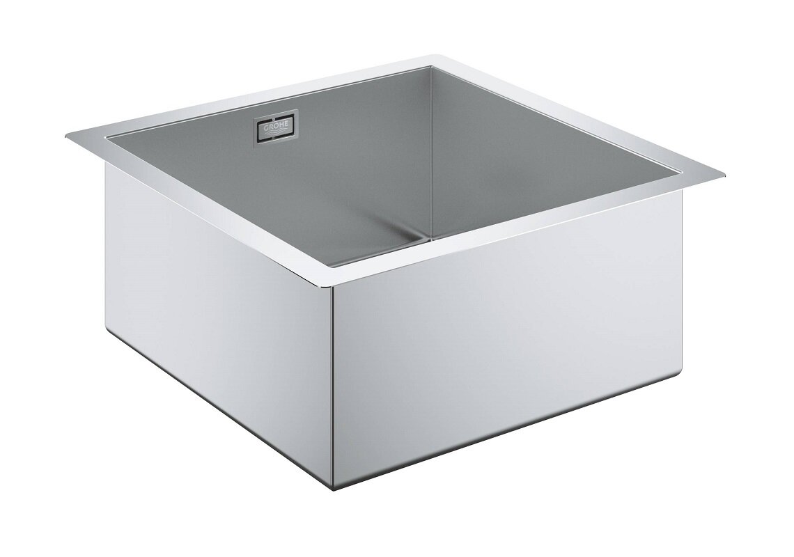 Изображение товара Мойка кухонная из нержавеющей стали Grohe K700 Cube 31578SD0 с корзинчатым фильтром и сливным гарнитуром, хром