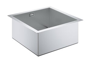 Изображение товара Мойка кухонная из нержавеющей стали Grohe K700 Cube 31578SD0 с корзинчатым фильтром и сливным гарнитуром, хром