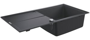 Изображение товара Мойка кухонная из искусственного гранита Grohe K400 100x50 см черный матовый