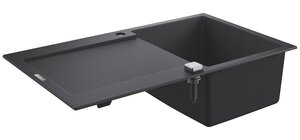 Изображение товара Германская кухонная мойка из искусственного гранита Grohe K500 86x50 см матовая черная