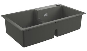 Изображение товара Мойка кухонная из искусственного гранита Grohe K500, 31649AT0, 86 x 50 см, с корзинчатым фильтром и донным клапаном, серый гранит