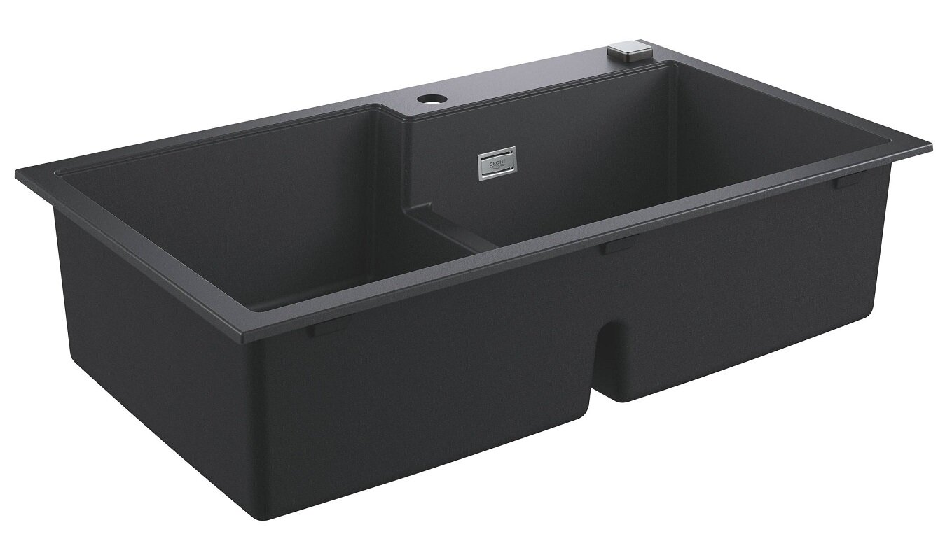 Изображение товара Кухонная мойка из искусственного гранита Grohe K500 86x50 см черный матовый Германия