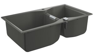 Изображение товара Мойка кухонная из искусственного гранита Grohe K700, 31658AT0, 90 x 50 см, с корзинчатым фильтром и донным клапаном, серый гранит
