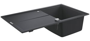 Изображение товара Кухонная мойка из искусственного гранита Grohe K400, 86х50 см, черный матовый