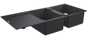 Изображение товара Кухонная мойка из искусственного гранита Grohe K500 1160x500 мм черный матовый
