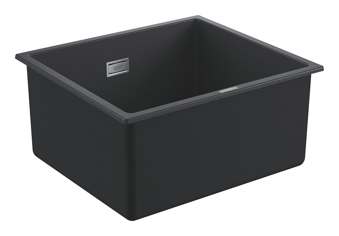 Изображение товара Мойка кухонная из искусственного гранита Grohe K700U 45,7x40 см черная матовая с монтажом QuickFix