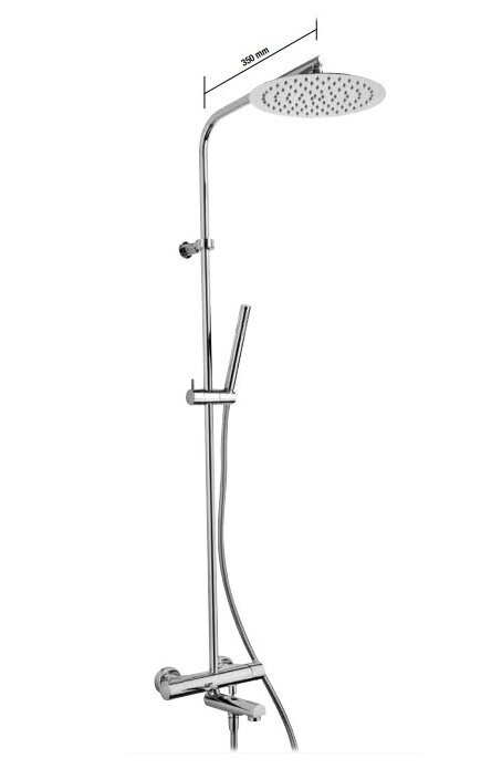 Изображение товара Душевая система Paini Cox 78CR687TH с термостатом, с изливом, хром