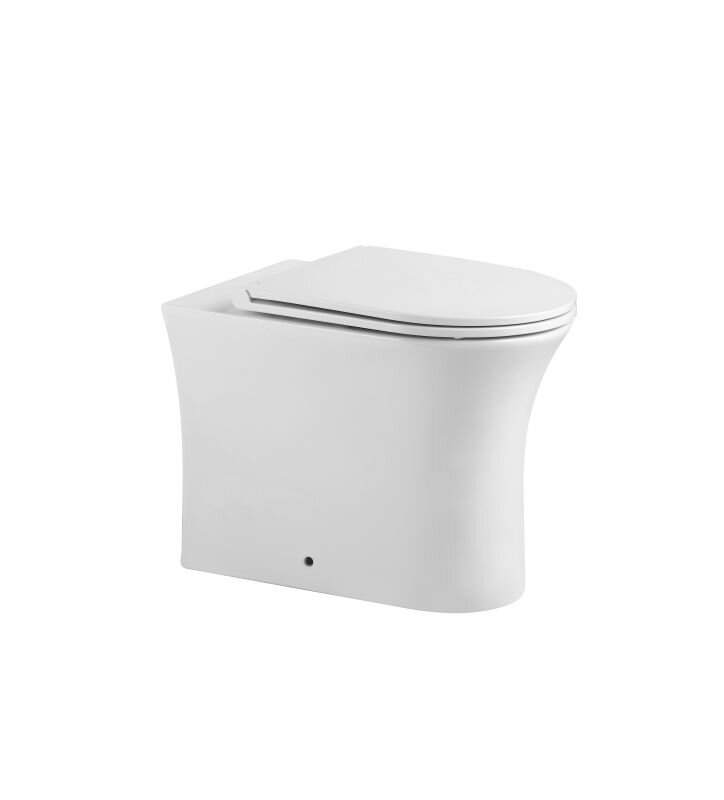 Изображение товара Безободковый приставной унитаз Agger AT01200 с микролифтом и каскадным сливом