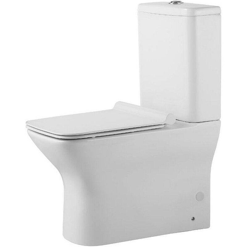 Изображение товара Напольный безободковый унитаз Agger AT02000 с крышкой микролифт белый