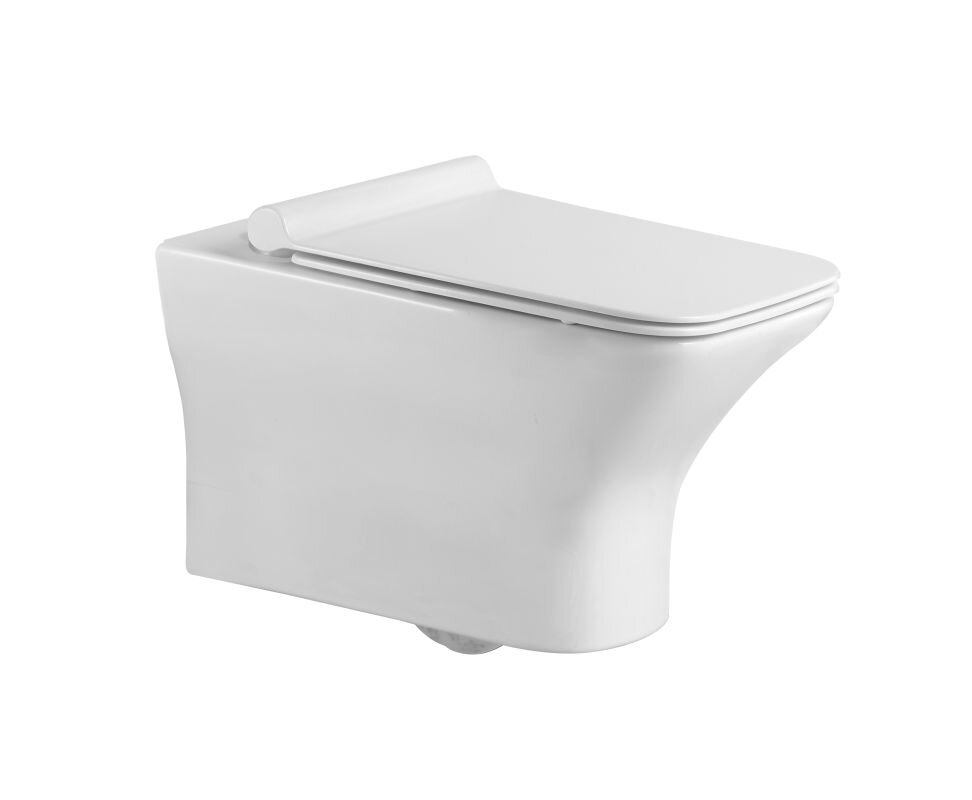 Изображение товара Подвесной унитаз Agger безободковый с крышкой микролифт и каскадным смывом