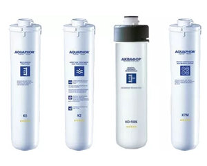 Изображение товара Комплект модулей сменных фильтров Аквафор К5-К2-КО-50S-К7М для системы обратного осмоса