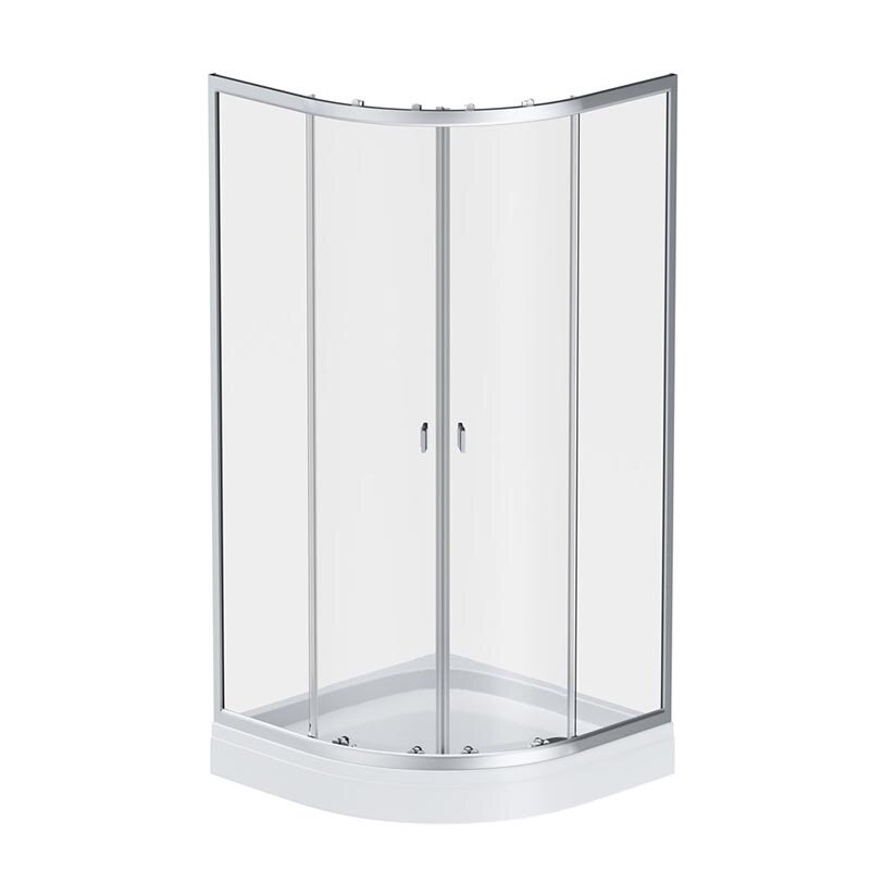 Изображение товара Душевой уголок Am.Pm X-Joy Twin Slide 90x90 см с прозрачным стеклом и низким поддоном Германия