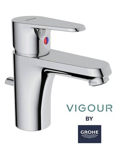 Изображение товара Смеситель для раковины Grohe Vigour, 75140826, с донным клапаном, хром