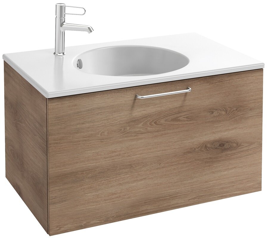 Изображение товара Тумба под раковину Jacob Delafon Odeon Rive Gauche 70 см, квебекский дуб, подвесная