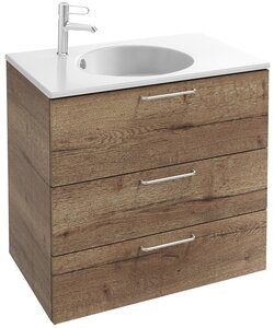 Изображение товара Тумба под раковину Jacob Delafon Odeon Rive Gauche 70 см, EB2531-RX-E52, цвет дуб табак, ручки на выбор