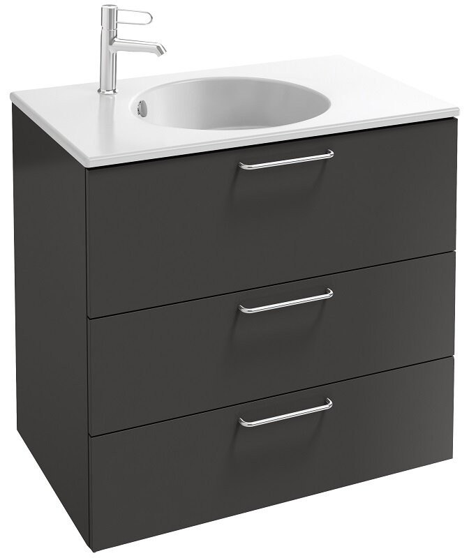 Изображение товара Тумба под раковину Jacob Delafon Odeon Rive Gauche 70 см серый антрацит