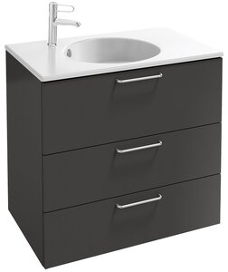 Изображение товара Тумба под раковину Jacob Delafon Odeon Rive Gauche 70 см, EB2531-RX-N14, цвет серый антрацит, ручки на выбор