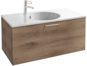 Изображение товара Тумба под раковину Jacob Delafon Odeon Rive Gauche 90 см, EB2513-RX-E10, цвет квебекский дуб, ручки на выбор