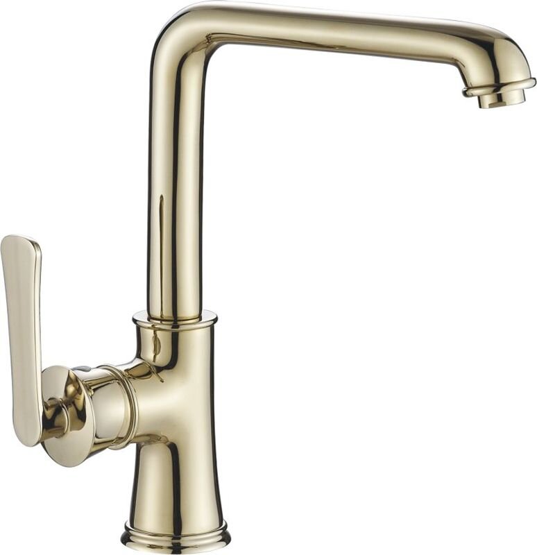 Изображение товара Смеситель для кухни Haiba HB70181-5 золото однорычажный Г-образный