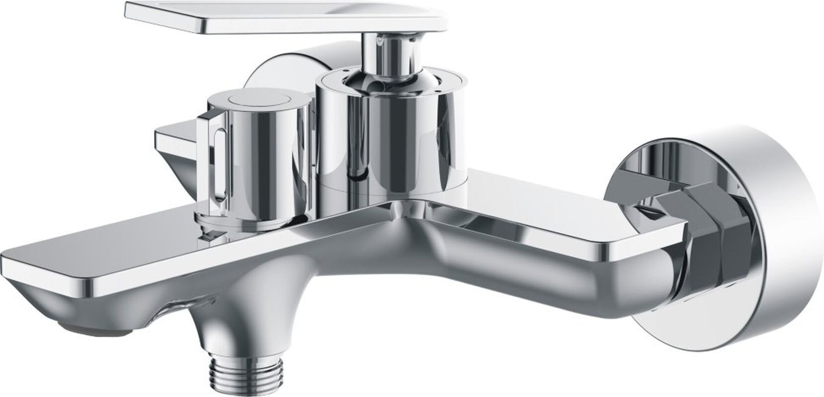 Изображение товара Смеситель для ванны и душа Haiba HB60589 хром однорычажный 5 лет гарантия