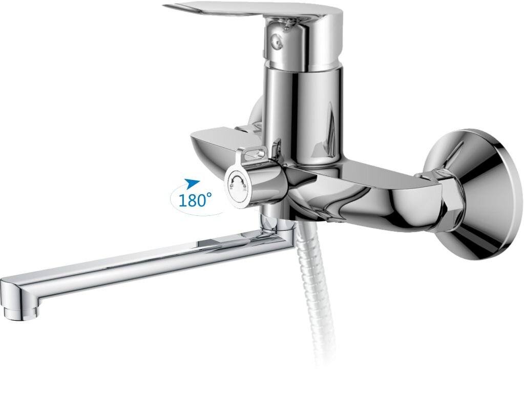 Изображение товара Смеситель для ванны и душа Haiba HB60506 хром, 23.1 см, 5 лет гарантии