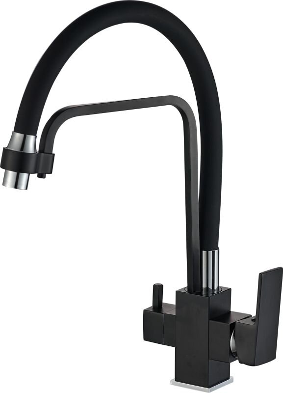 Изображение товара Смеситель для кухни Haiba HB76857 с подключением фильтра черный