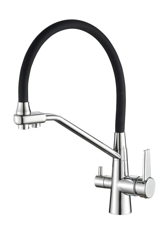 Изображение товара Смеситель для кухни Haiba HB76855 с подключением фильтра питьевой воды, хром