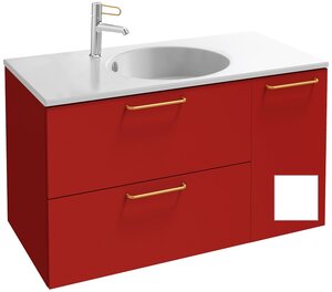 Изображение товара Тумба под раковину Jacob Delafon Odeon Rive Gauche 90 см, EB2543-RX-G1C, цвет белый глянцевый, ручки на выбор