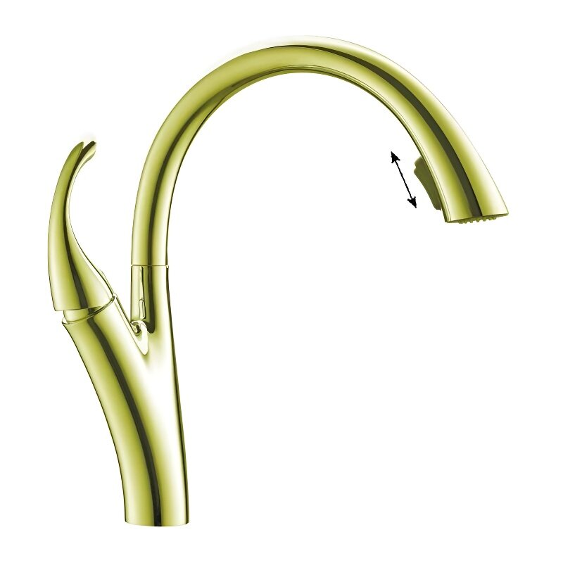 Изображение товара Кухонный смеситель Haiba HB70180-13 с выдвигающейся лейкой и поворотным изливом