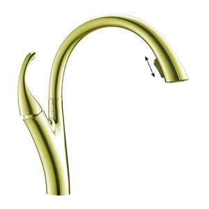 Изображение товара Смеситель для кухни Haiba HB70180-13 с выдвигающейся лейкой, зеленый