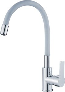 Изображение товара Смеситель для кухни Haiba HB70112-3 с гибким изливом, серый/хром