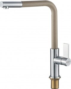 Изображение товара Смеситель для кухни Haiba HB70501-14, хром/бежевый